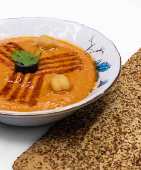 Roasted Red Pepper Hummus from Star Anise by Chef Anees Khan | Dips | Order online for home delivery | Best Bakery in Mumbai