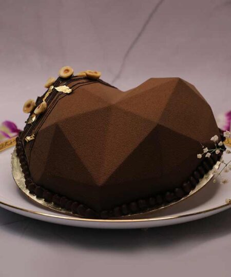 Belgium chocolate heart pinata cake 3