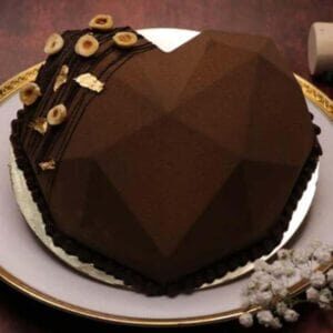 Belgium chocolate heart pinata cake