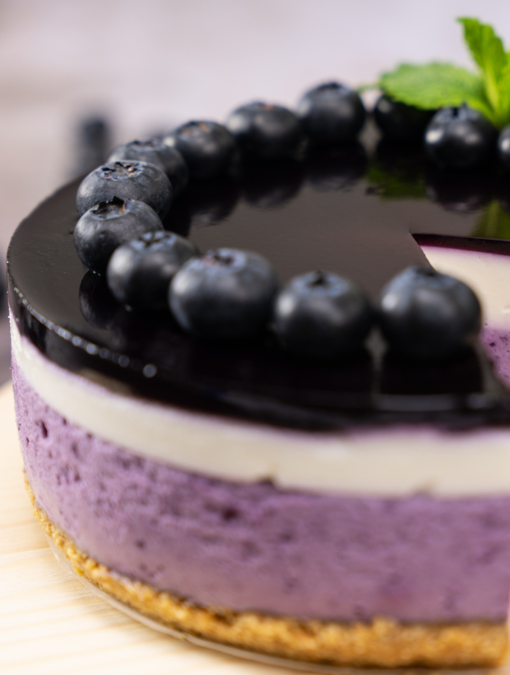 Unbaked Blueberry Cheese Cake