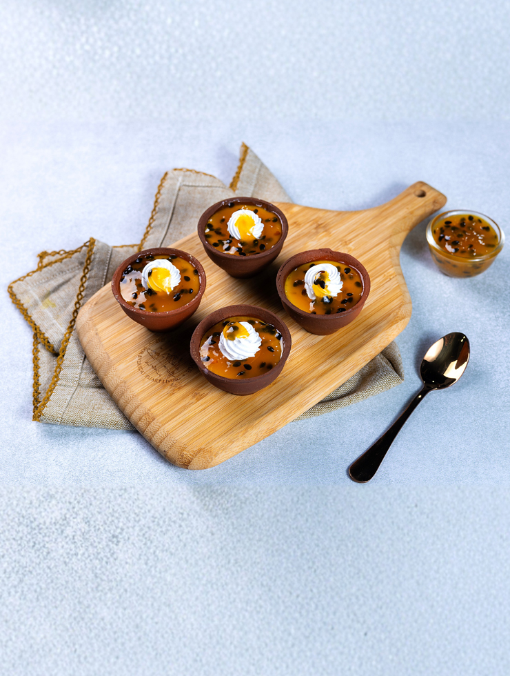Passion Fruit Baked Yoghurt